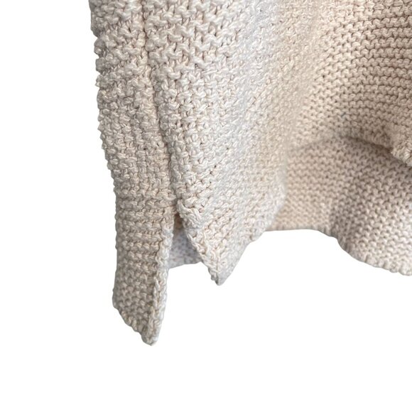 Faherty Cream Knit Pullover Sweater With Hood & V-Neck, M - Picture 6 of 10